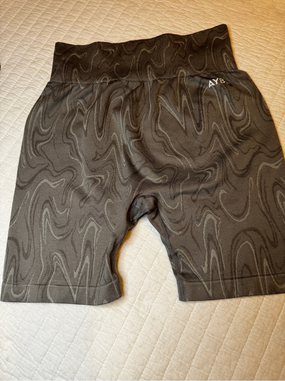 AYBL Ladies Abstract Seamless Shorts in Gray